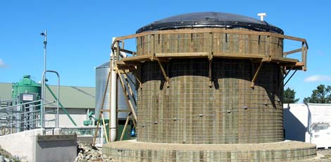 Timbertanks biodigester tank recently installed on an 800 cow dairy in North Canterbury.