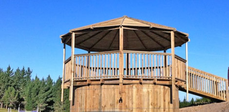 Timber water tank for rainwater harvesting at Kerikeri