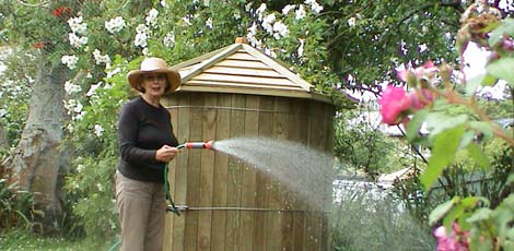 Timbertanks in use in a residential environment