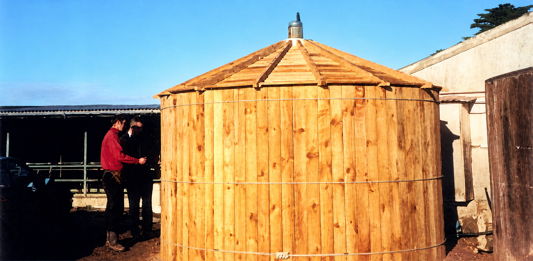 Timbertank heat exchanger cooling tank installation