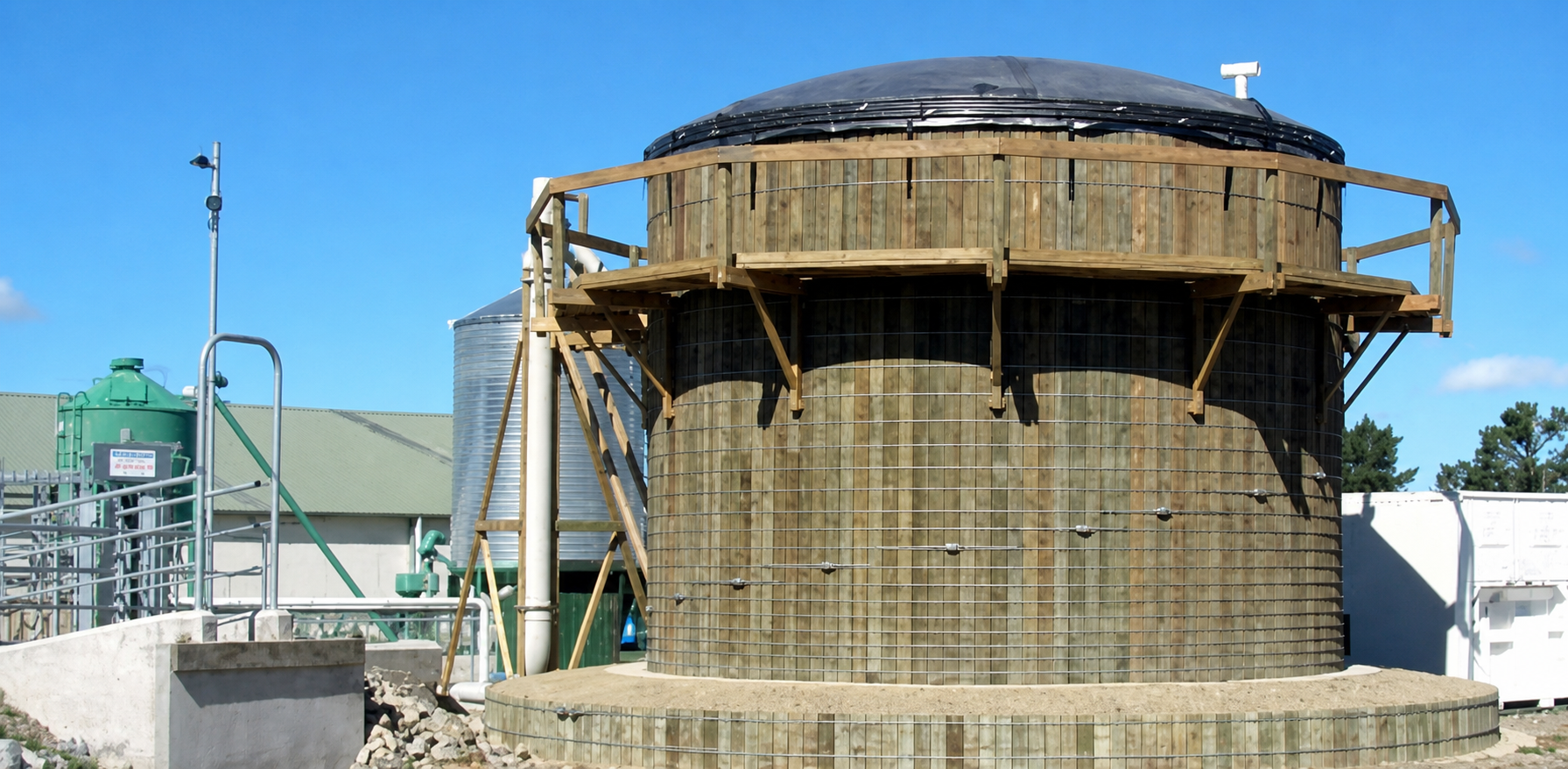 Timbertank biodigester installation in Canterbury